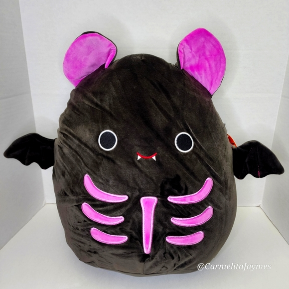 🎃 SALOME ☠️ 🦇 Pink Skeleton Bat Halloween 2024 Original Squishmallow ☆ NWT ☆ - Picture 1 of 8